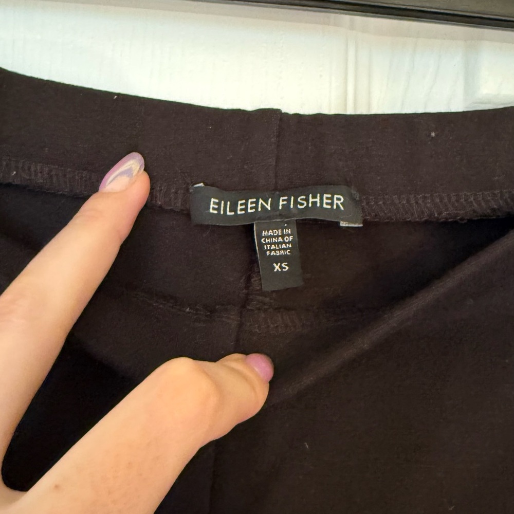 Eileen Fisher Black Wide Leg Pants - Picture 2 of 3